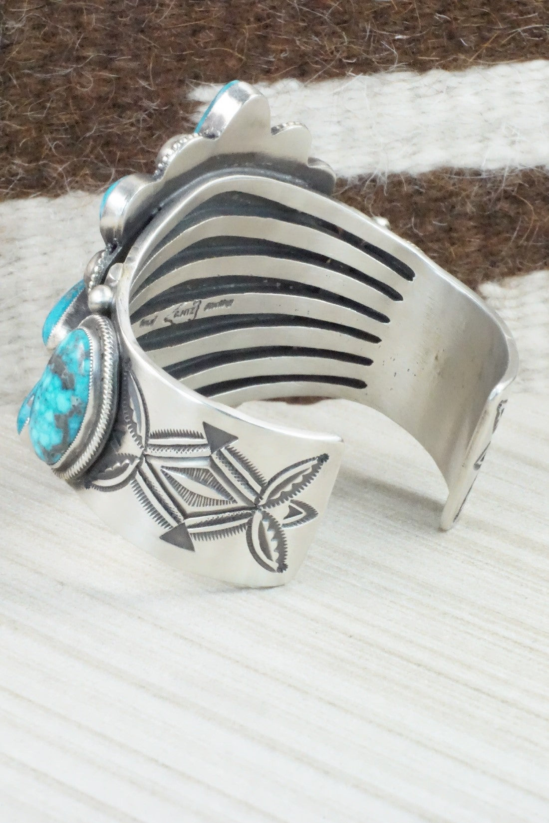 Turquoise and Sterling Silver Bracelet - Calvin Martinez