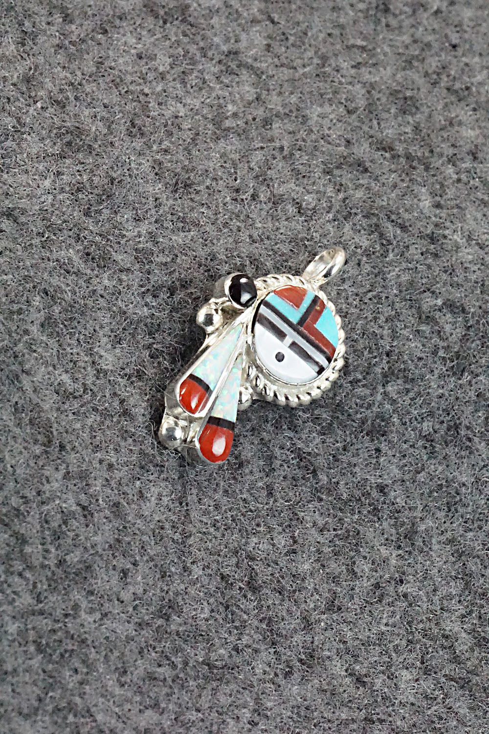 Multi Stone and Sterling Silver Pendant - Geraldine Lonjose