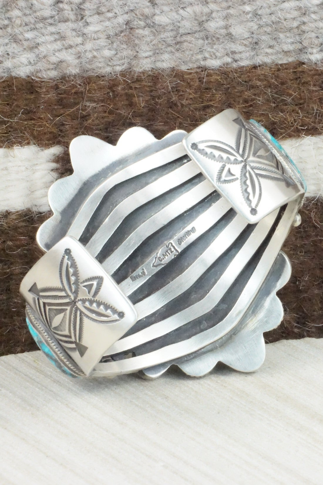 Turquoise and Sterling Silver Bracelet - Calvin Martinez