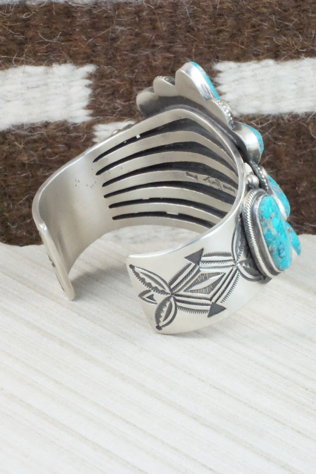 Turquoise and Sterling Silver Bracelet - Calvin Martinez