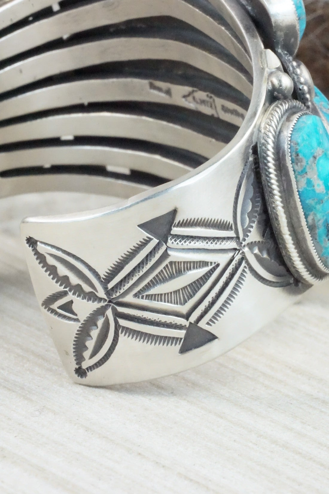 Turquoise and Sterling Silver Bracelet - Calvin Martinez
