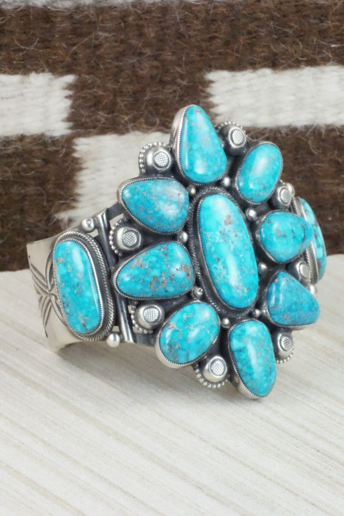 Turquoise and Sterling Silver Bracelet - Calvin Martinez