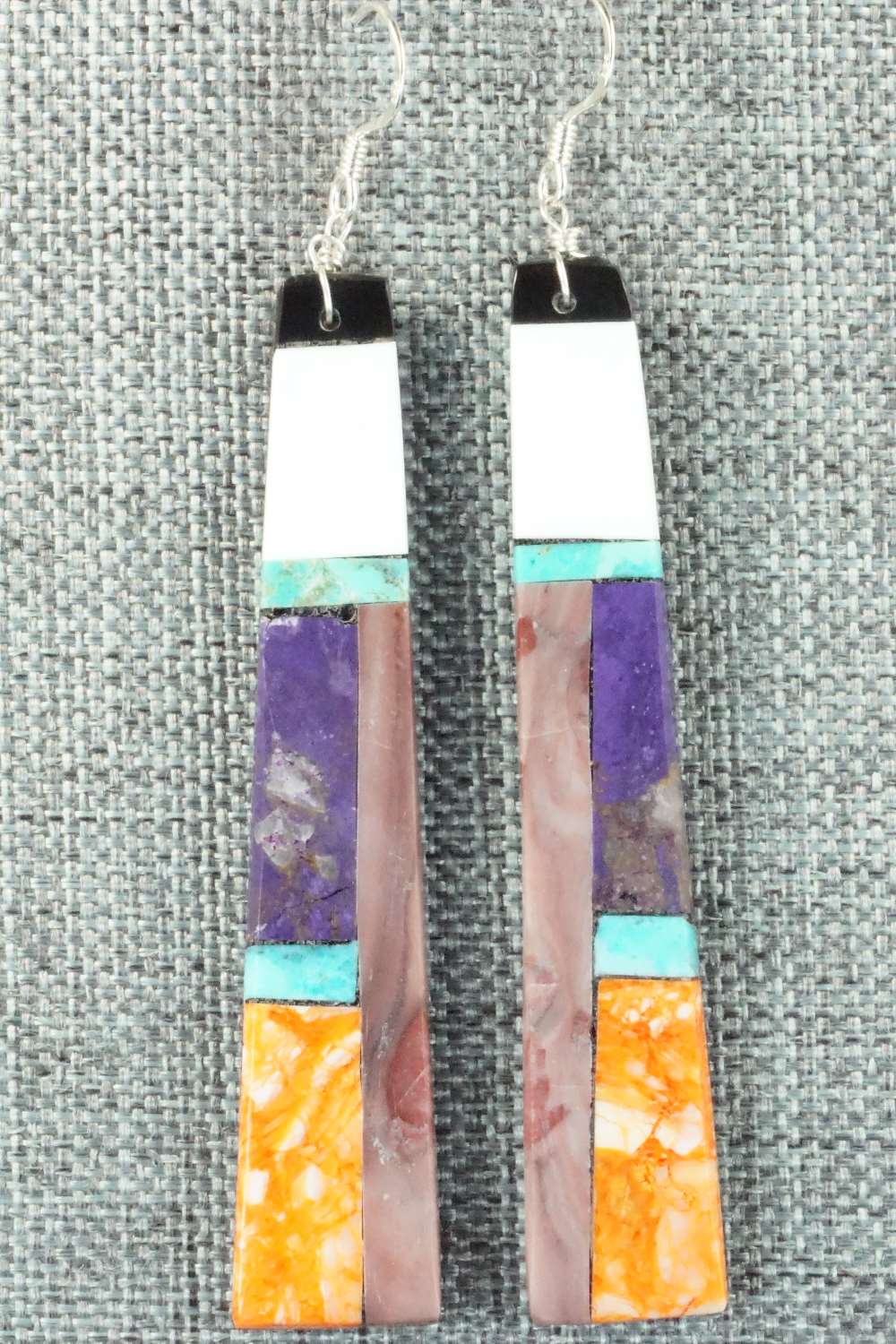 Multi Stone & Sterling Silver Earrings - Torevia Crespin