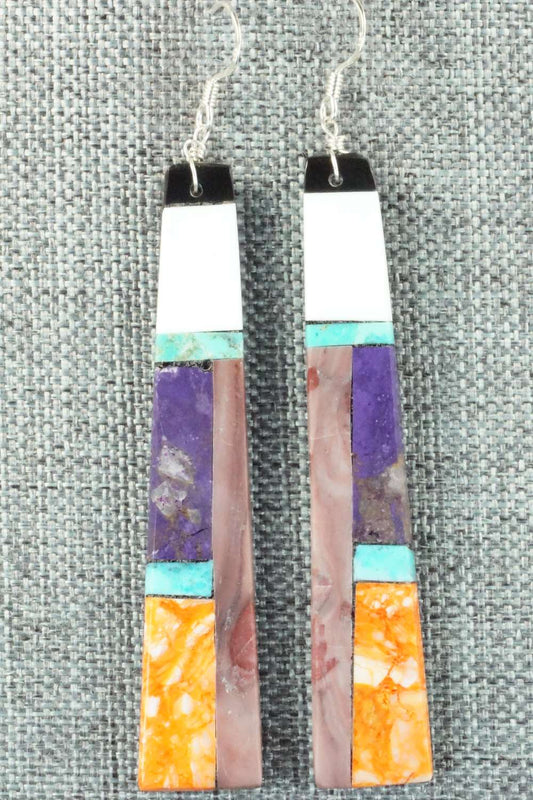 Multi Stone & Sterling Silver Earrings - Torevia Crespin
