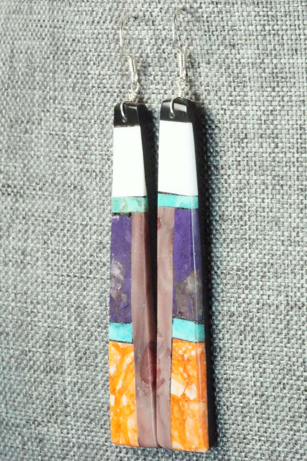 Multi Stone & Sterling Silver Earrings - Torevia Crespin