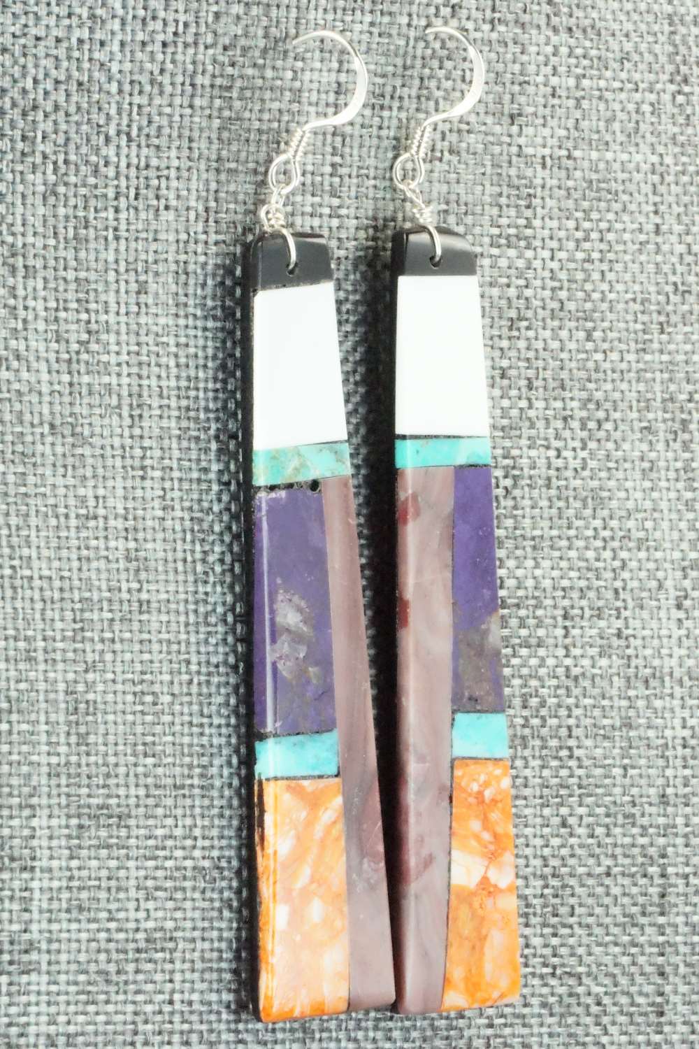 Multi Stone & Sterling Silver Earrings - Torevia Crespin