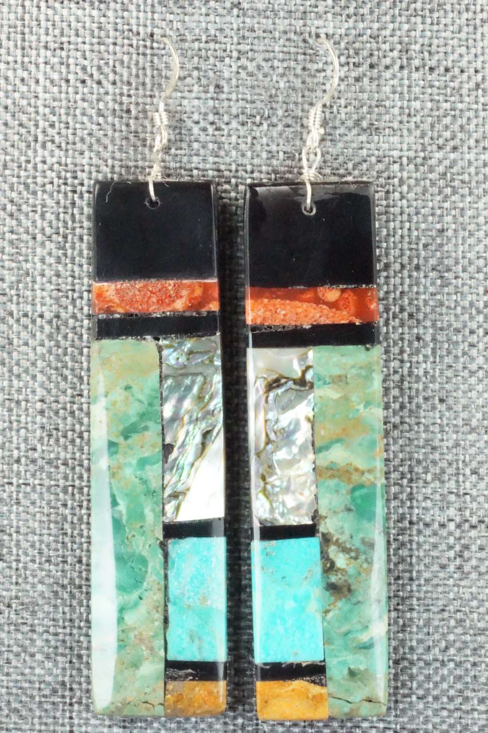 Multi Stone & Sterling Silver Earrings - Torevia Crespin