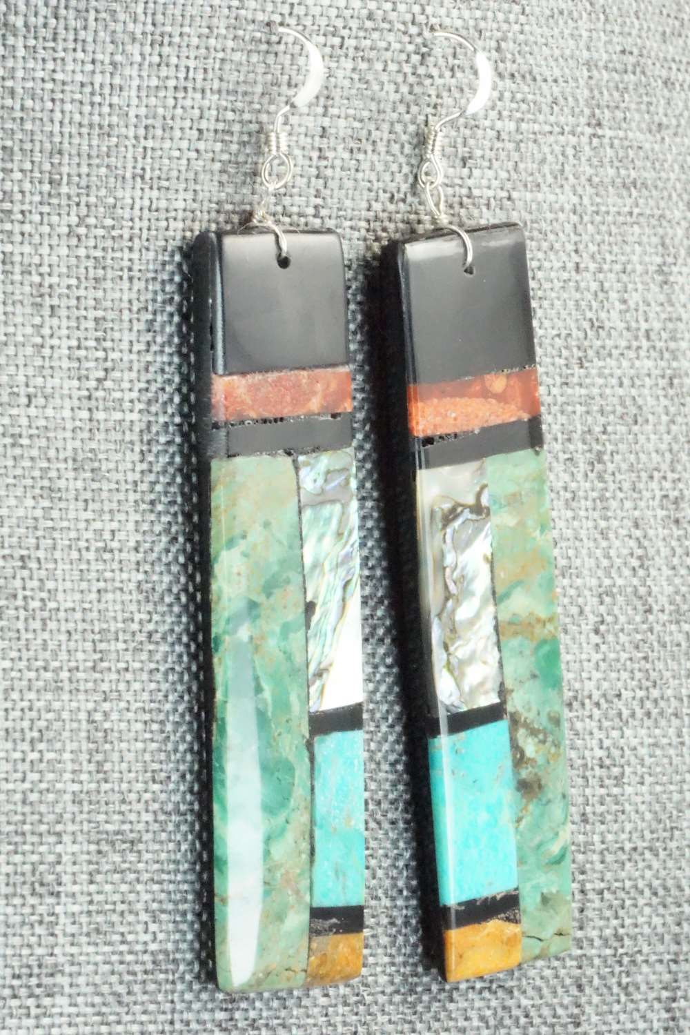 Multi Stone & Sterling Silver Earrings - Torevia Crespin