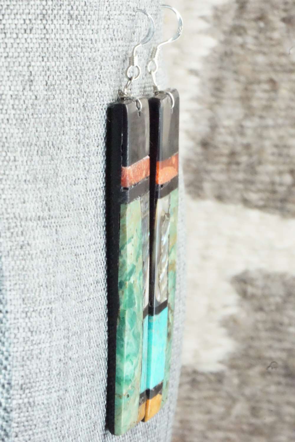 Multi Stone & Sterling Silver Earrings - Torevia Crespin
