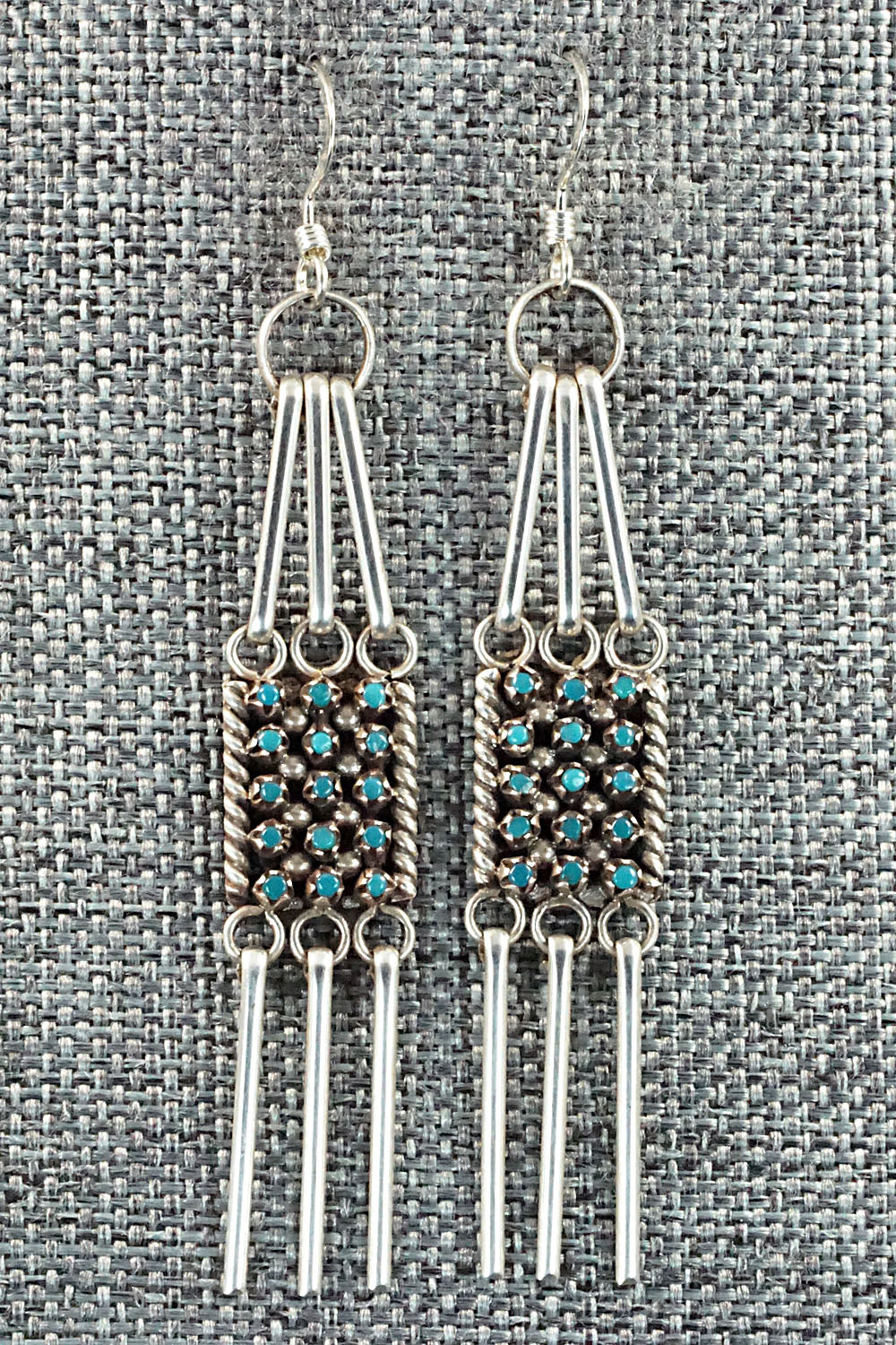 Turquoise & Sterling Silver Earrings - Justin Amesoli