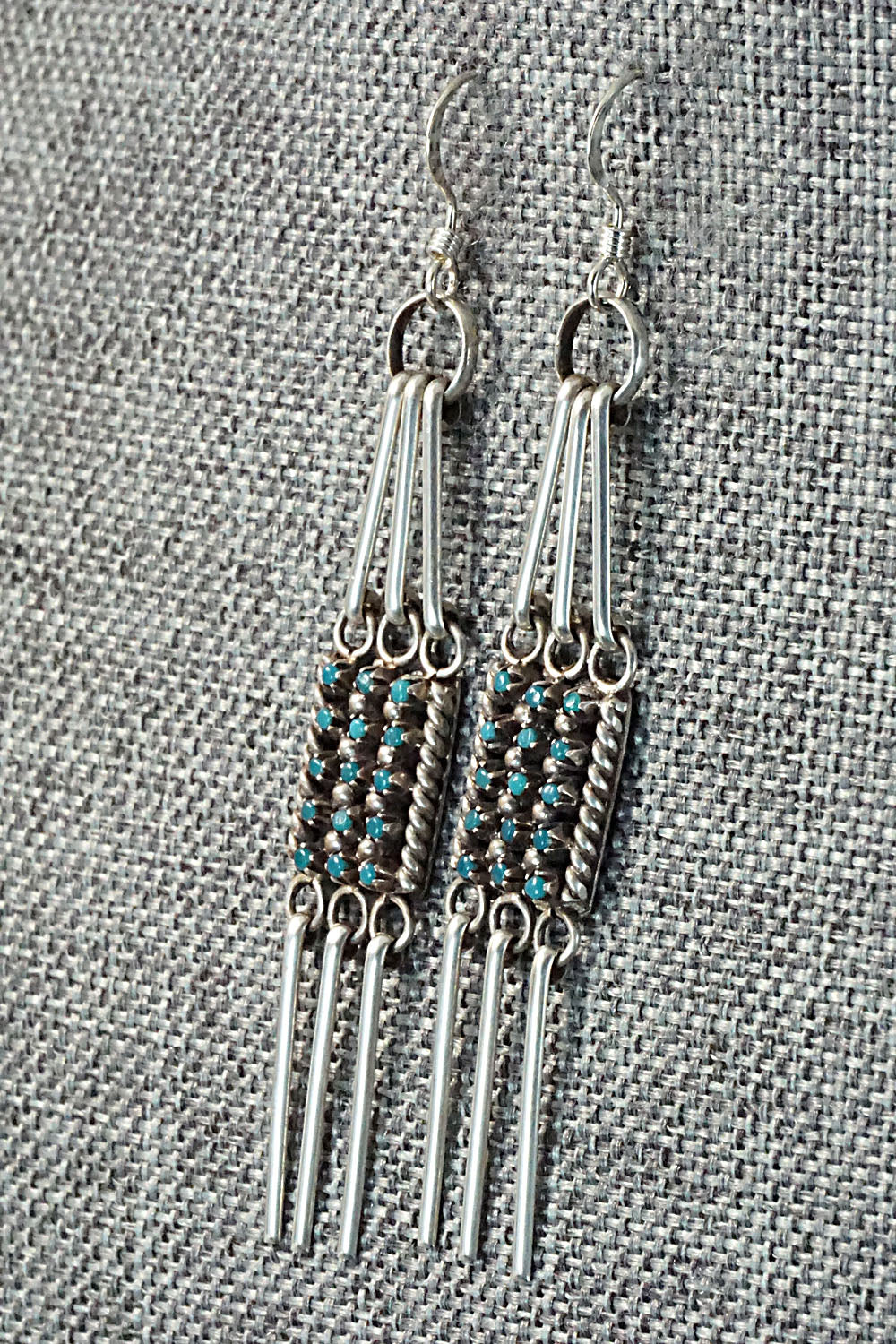 Turquoise & Sterling Silver Earrings - Justin Amesoli
