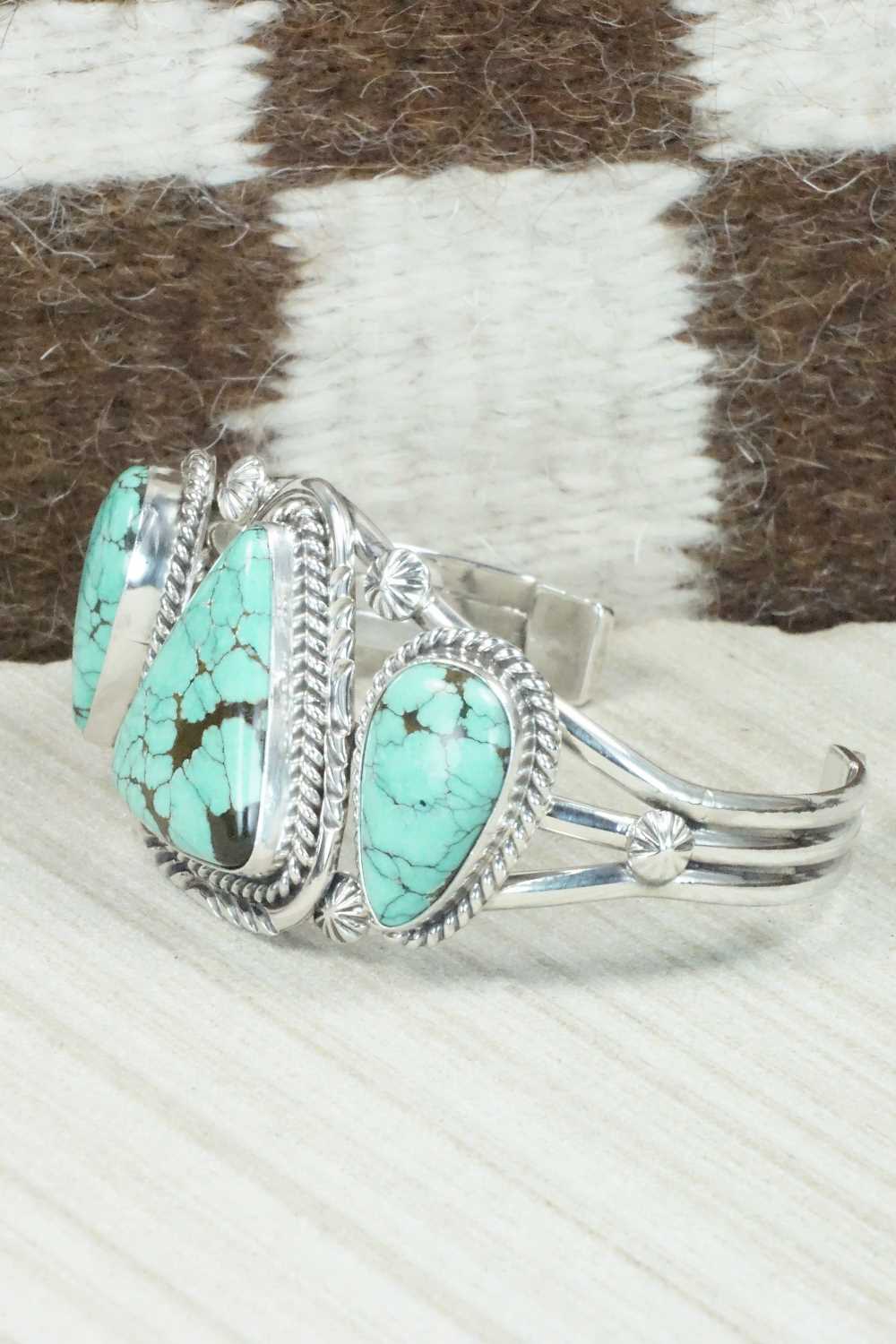 Turquoise & Sterling Silver Bracelet - Raymond Delgarito