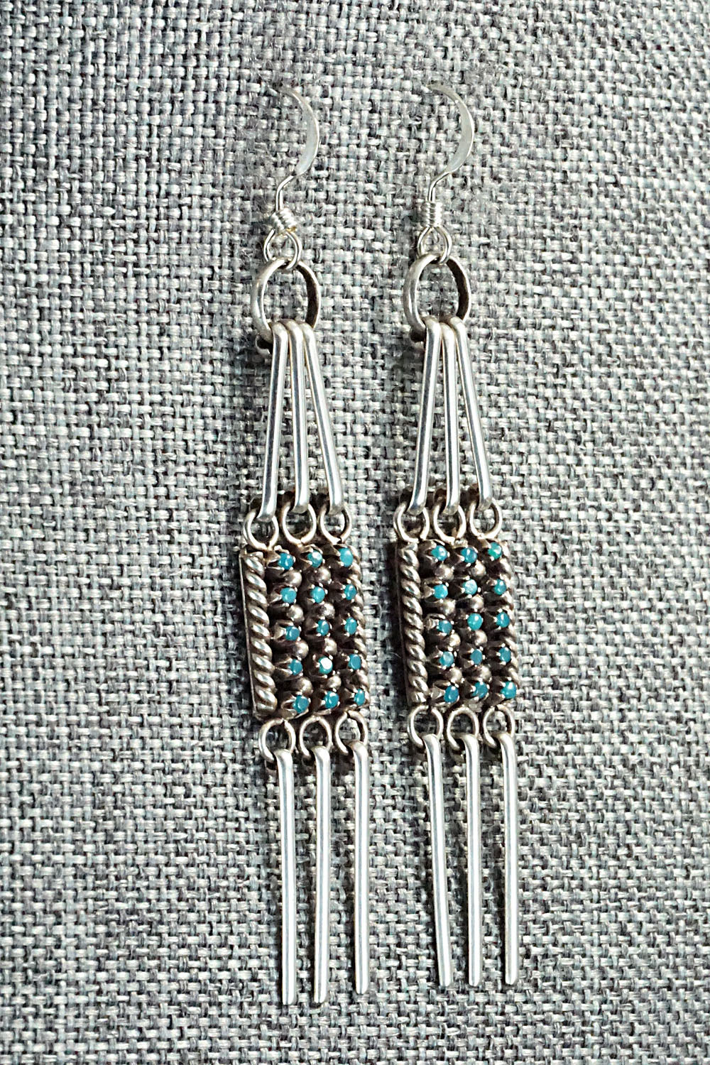 Turquoise & Sterling Silver Earrings - Justin Amesoli