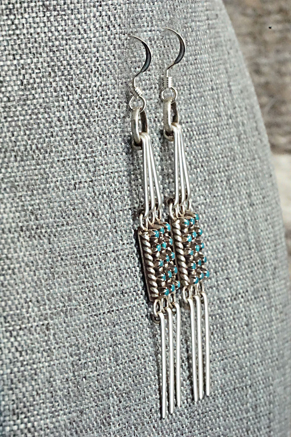 Turquoise & Sterling Silver Earrings - Justin Amesoli