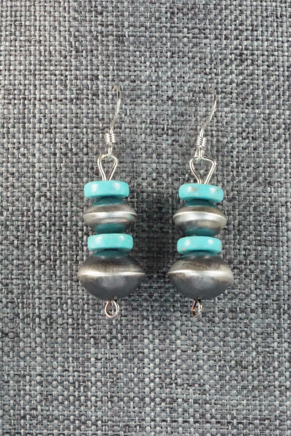 Turquoise & Sterling Silver Navajo Pearl Necklace Set - Sharon Cooley