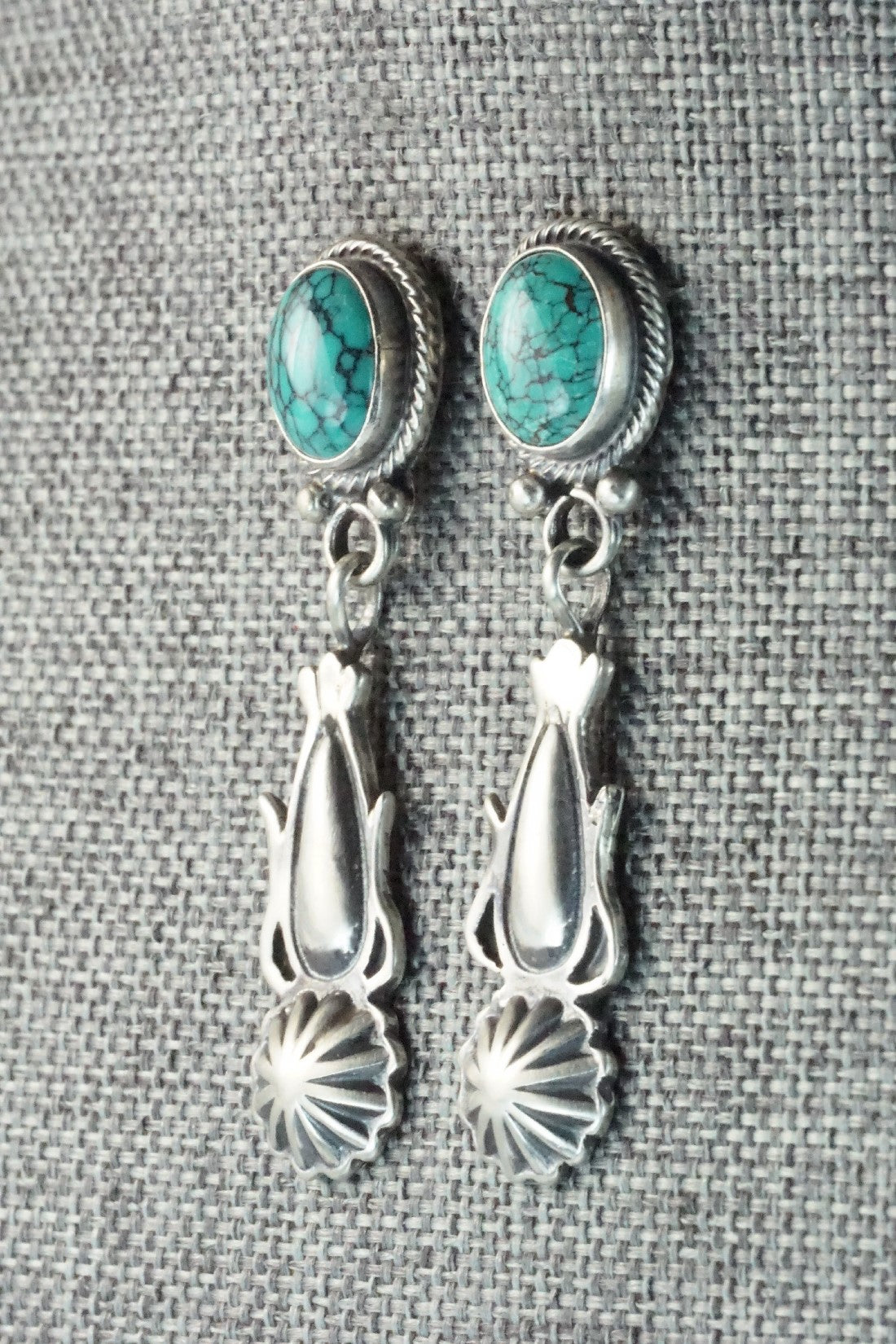 Turquoise & Sterling Silver Earrings - Verley Betone