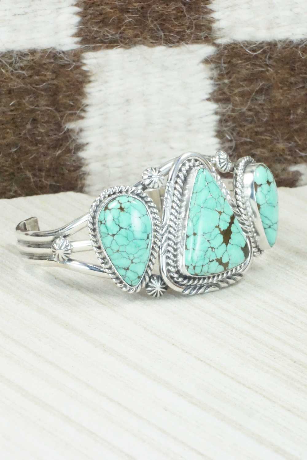 Turquoise & Sterling Silver Bracelet - Raymond Delgarito