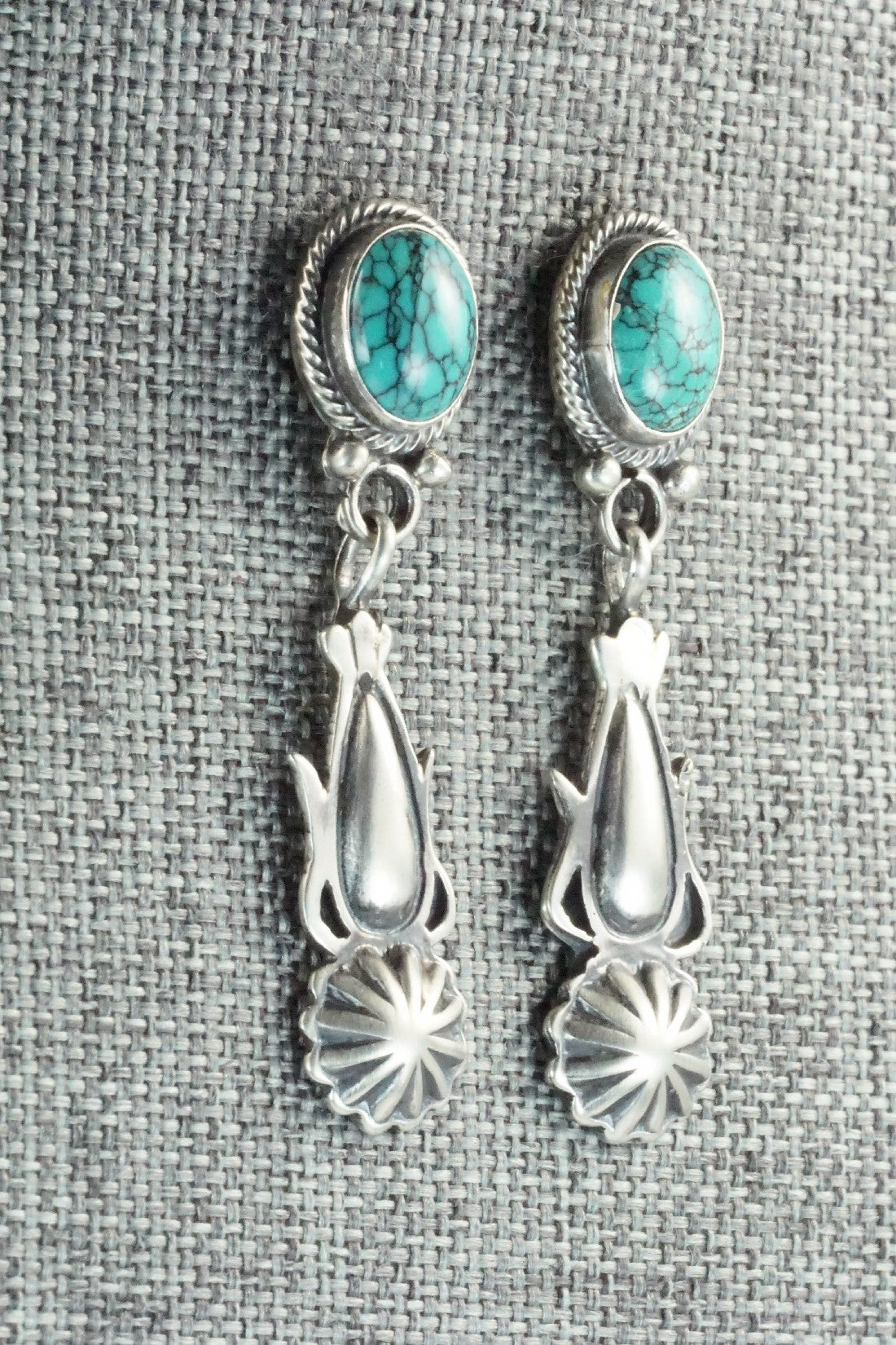 Turquoise & Sterling Silver Earrings - Verley Betone