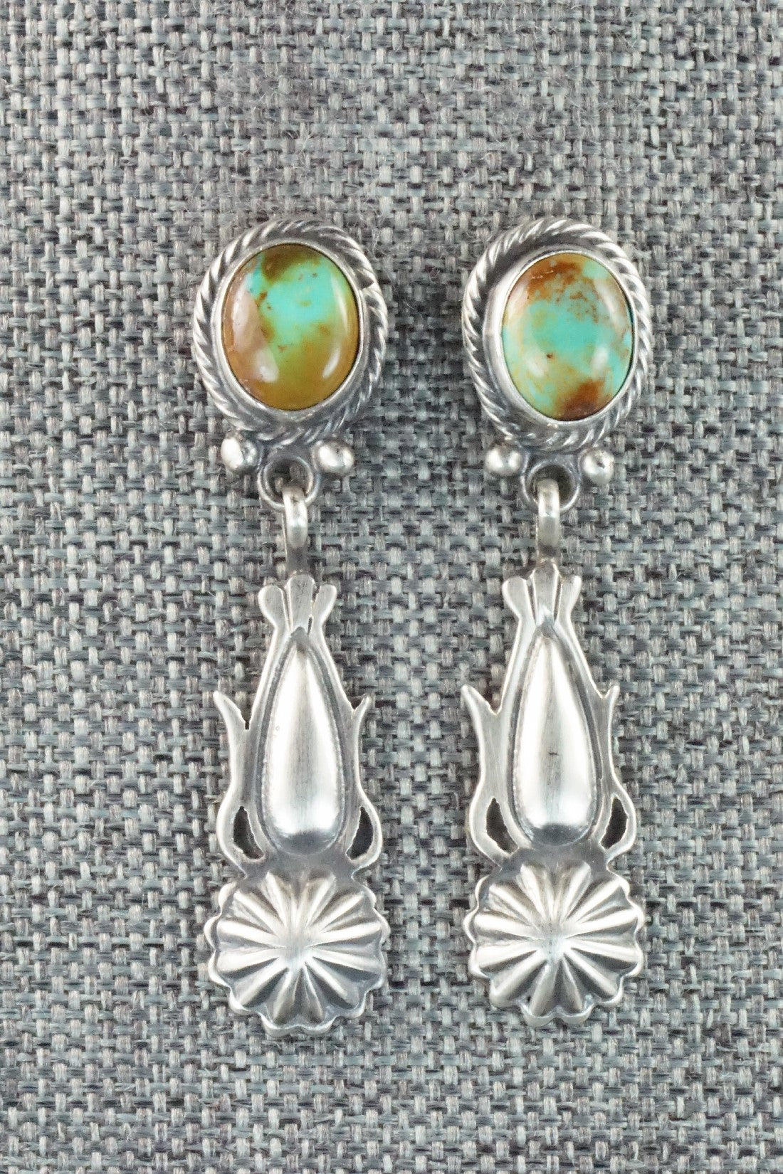 Turquoise & Sterling Silver Earrings - Verley Betone