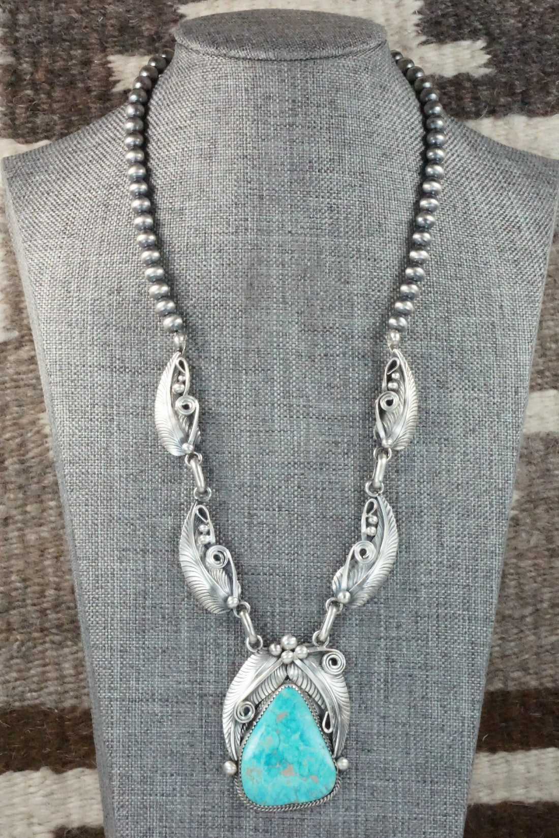 Turquoise & Sterling Silver Necklace - Davey Morgan