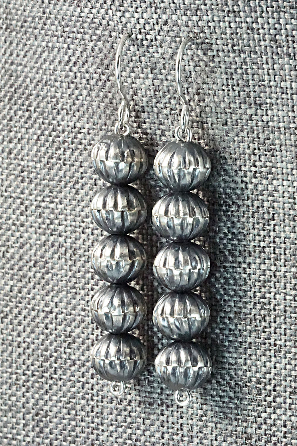 Sterling Silver Navajo Pearl Earrings - Tonisha Haley