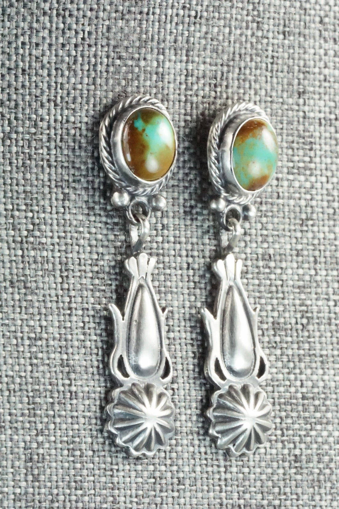 Turquoise & Sterling Silver Earrings - Verley Betone