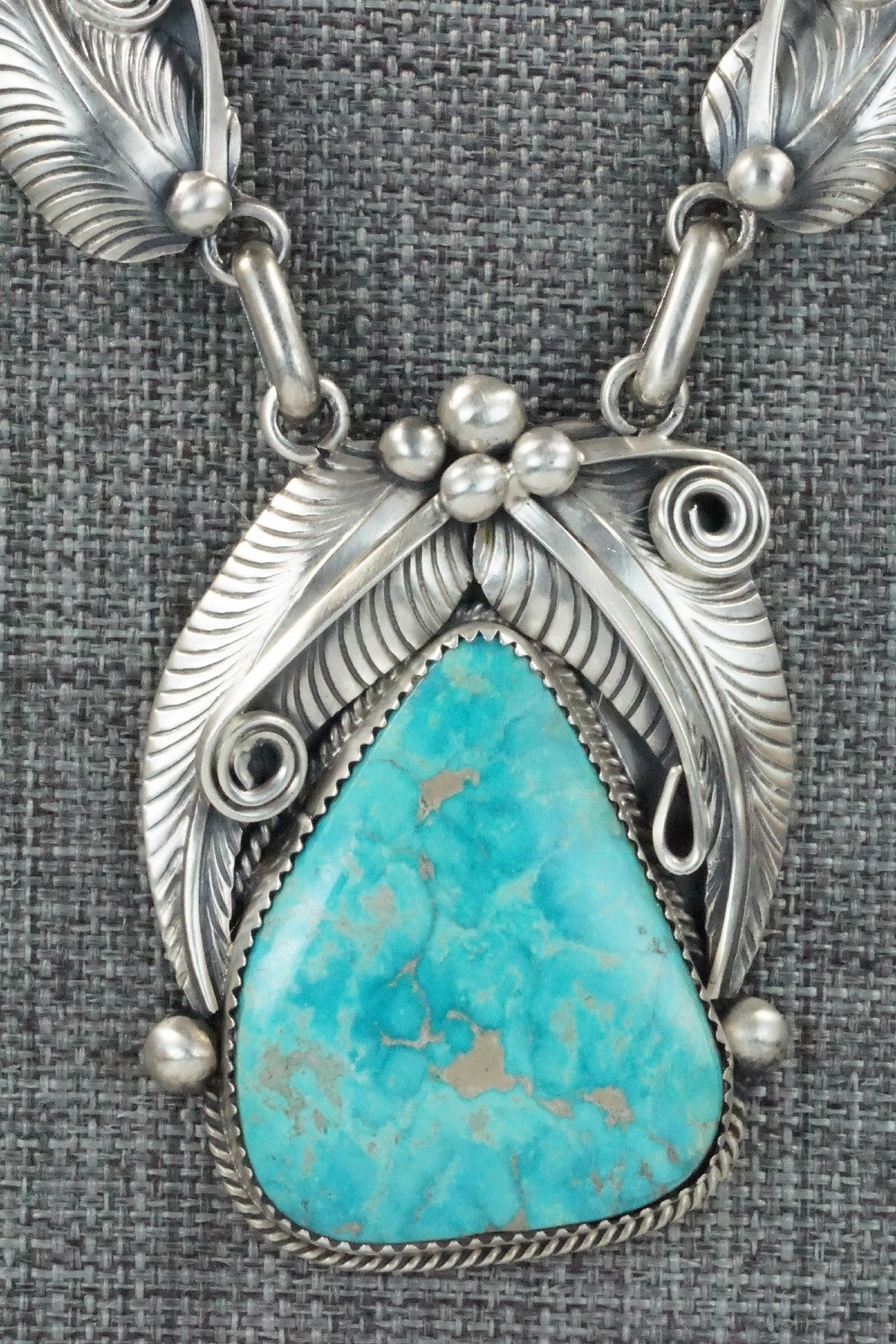 Turquoise & Sterling Silver Necklace - Davey Morgan