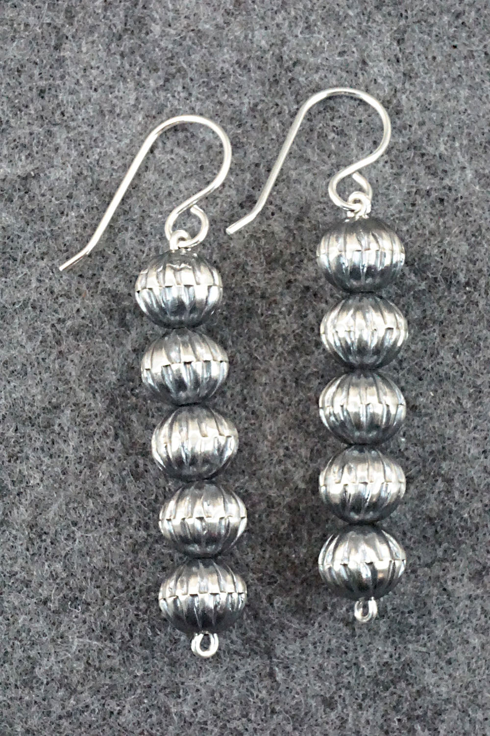Sterling Silver Navajo Pearl Earrings - Tonisha Haley