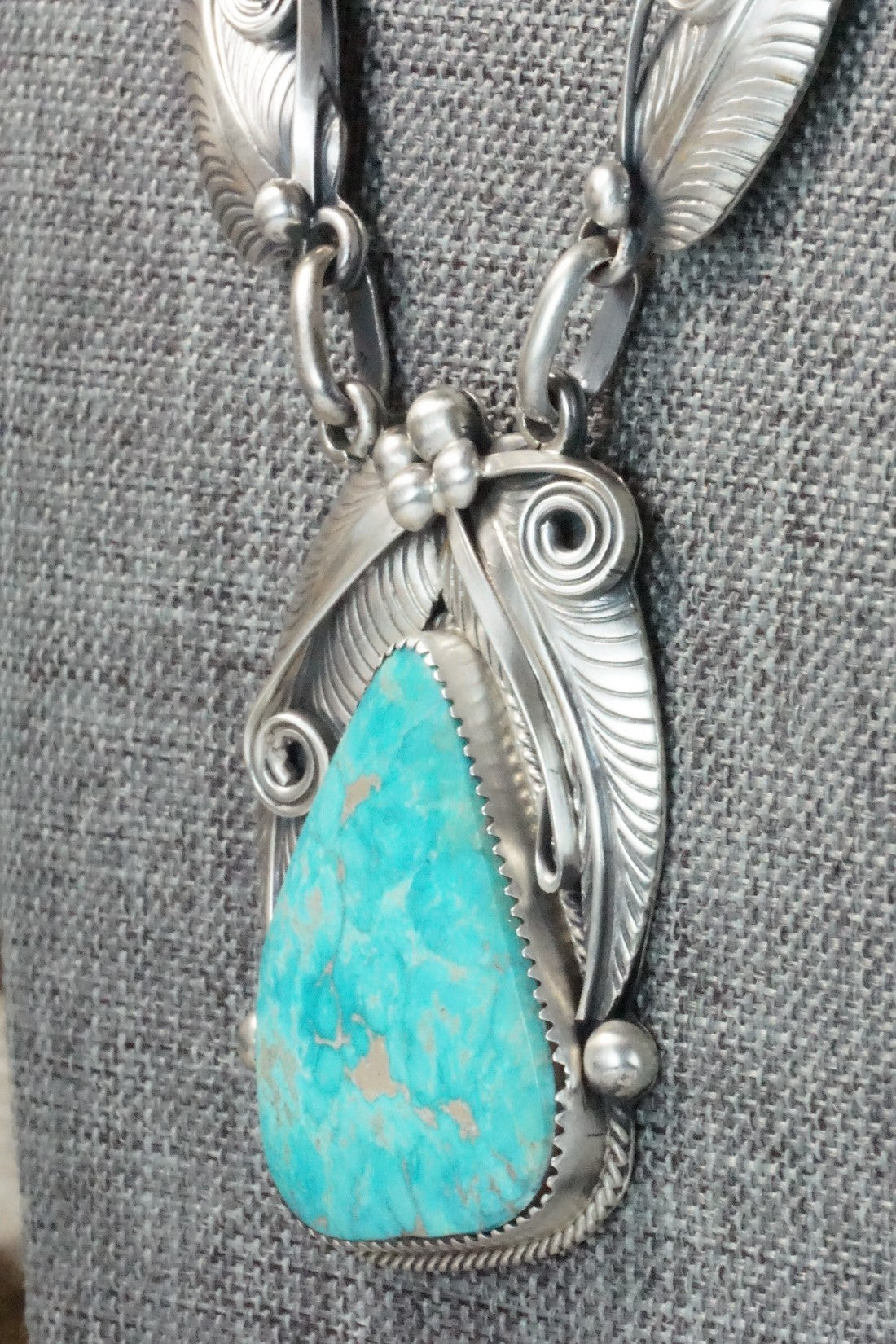 Turquoise & Sterling Silver Necklace - Davey Morgan