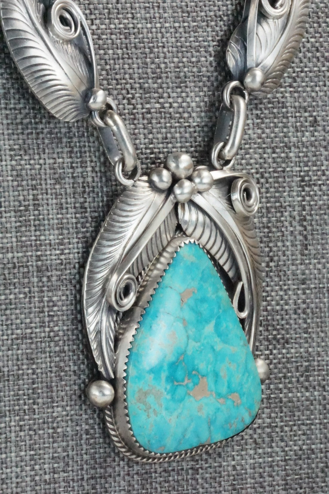 Turquoise & Sterling Silver Necklace - Davey Morgan