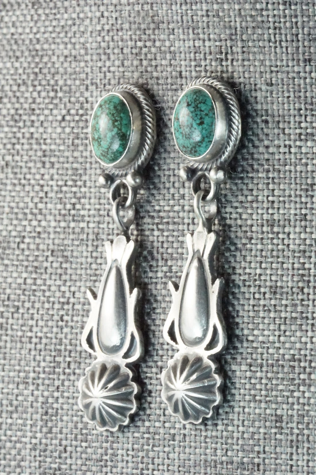 Turquoise & Sterling Silver Earrings - Verley Betone