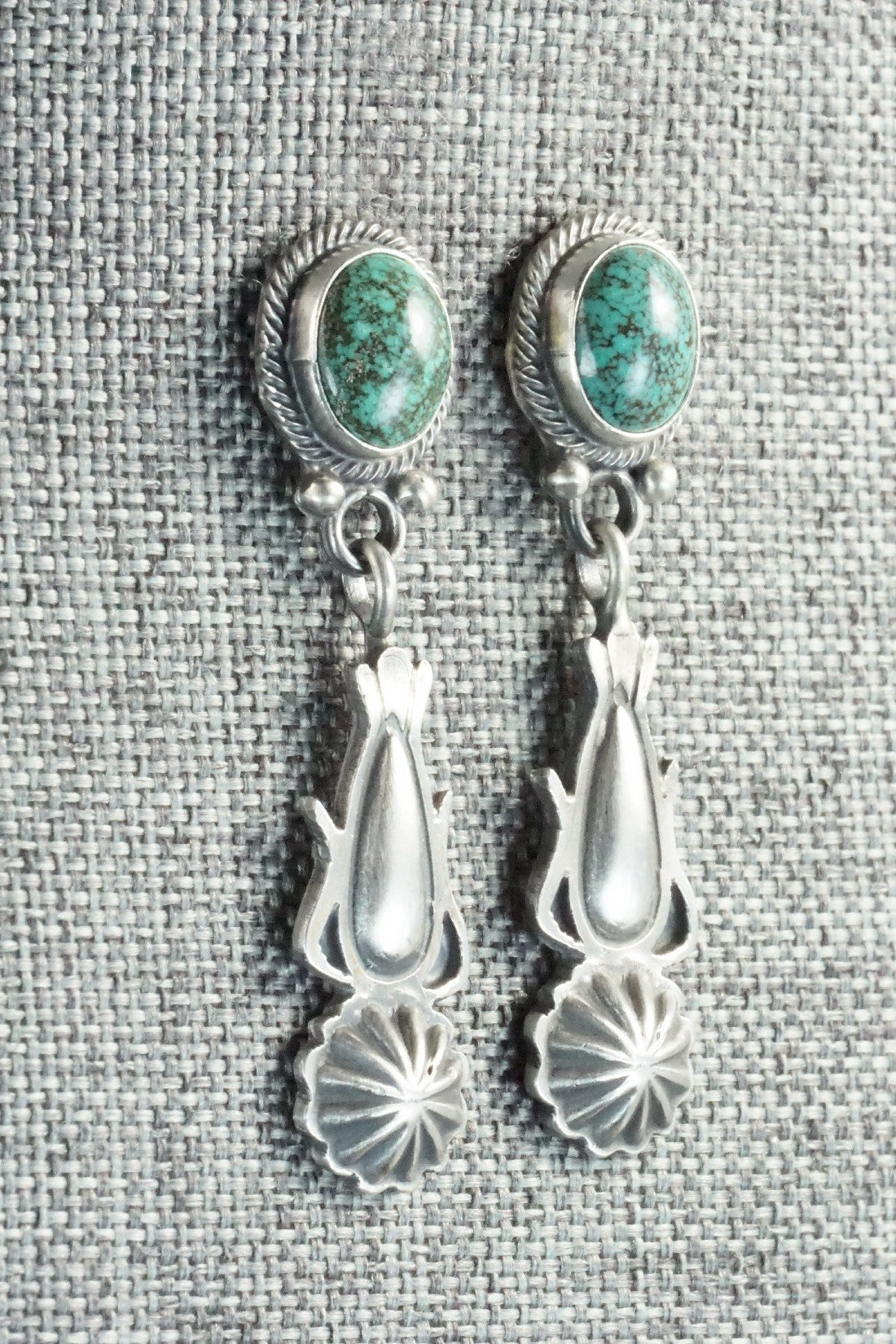 Turquoise & Sterling Silver Earrings - Verley Betone