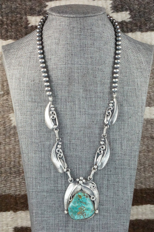 Turquoise & Sterling Silver Necklace - Davey Morgan