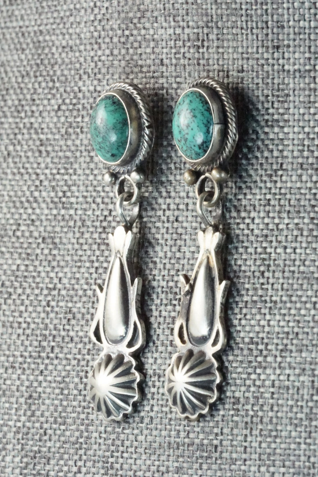 Turquoise & Sterling Silver Earrings - Verley Betone