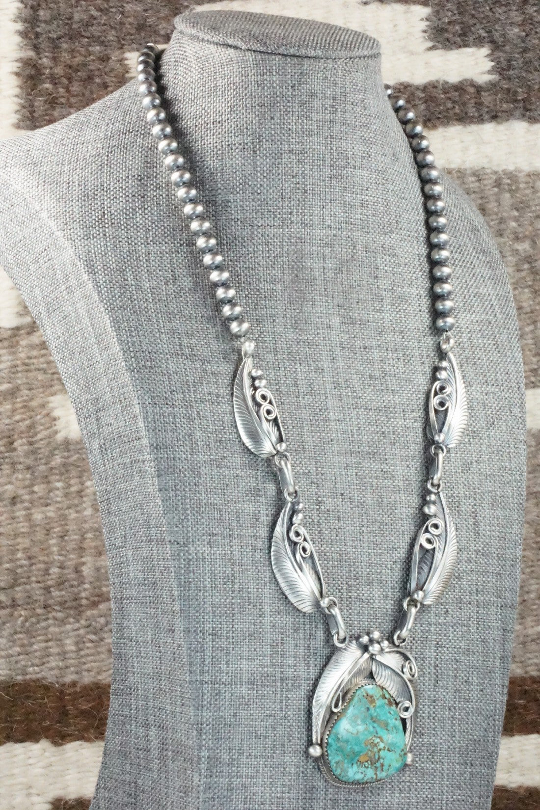 Turquoise & Sterling Silver Necklace - Davey Morgan