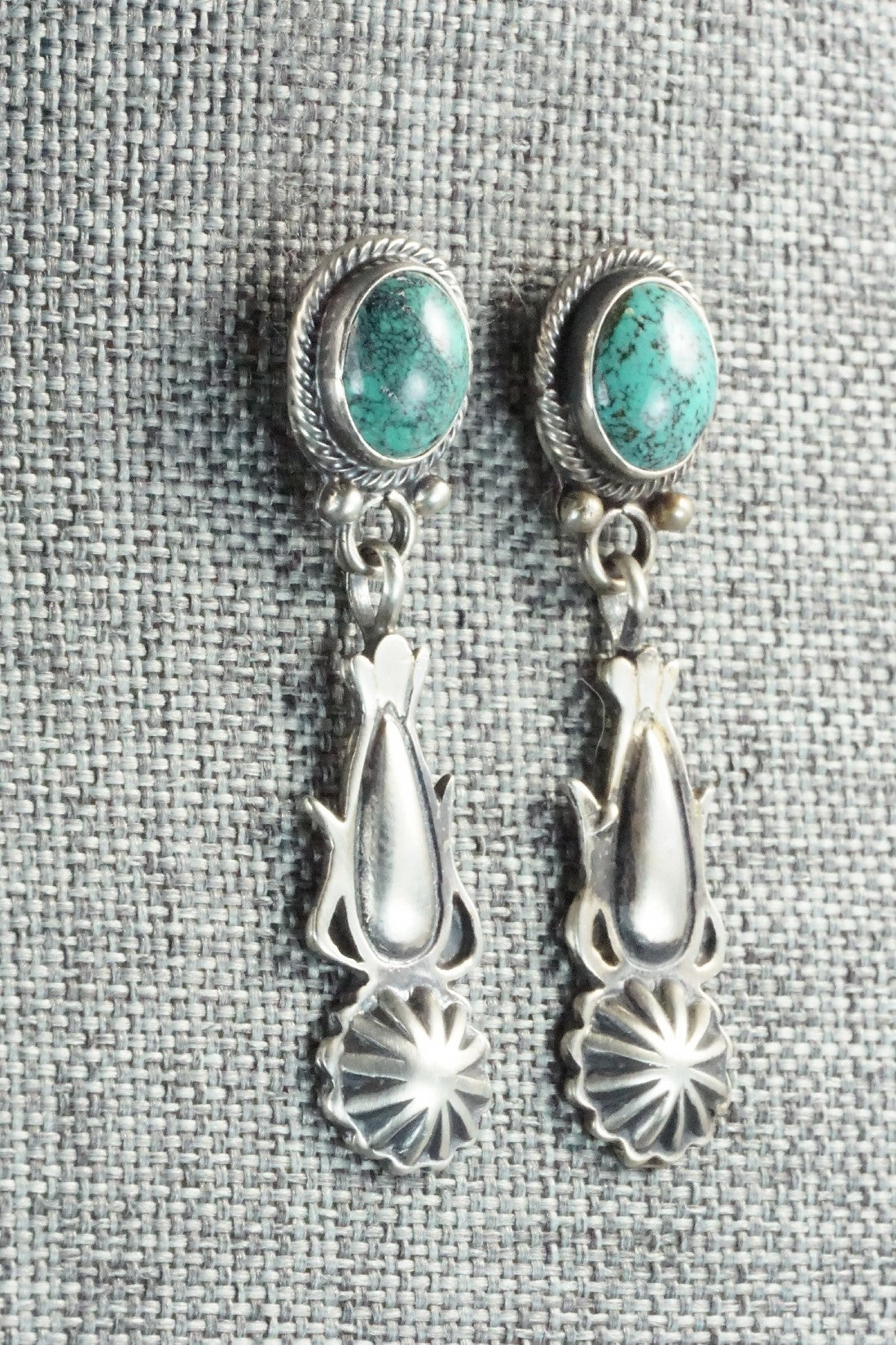 Turquoise & Sterling Silver Earrings - Verley Betone