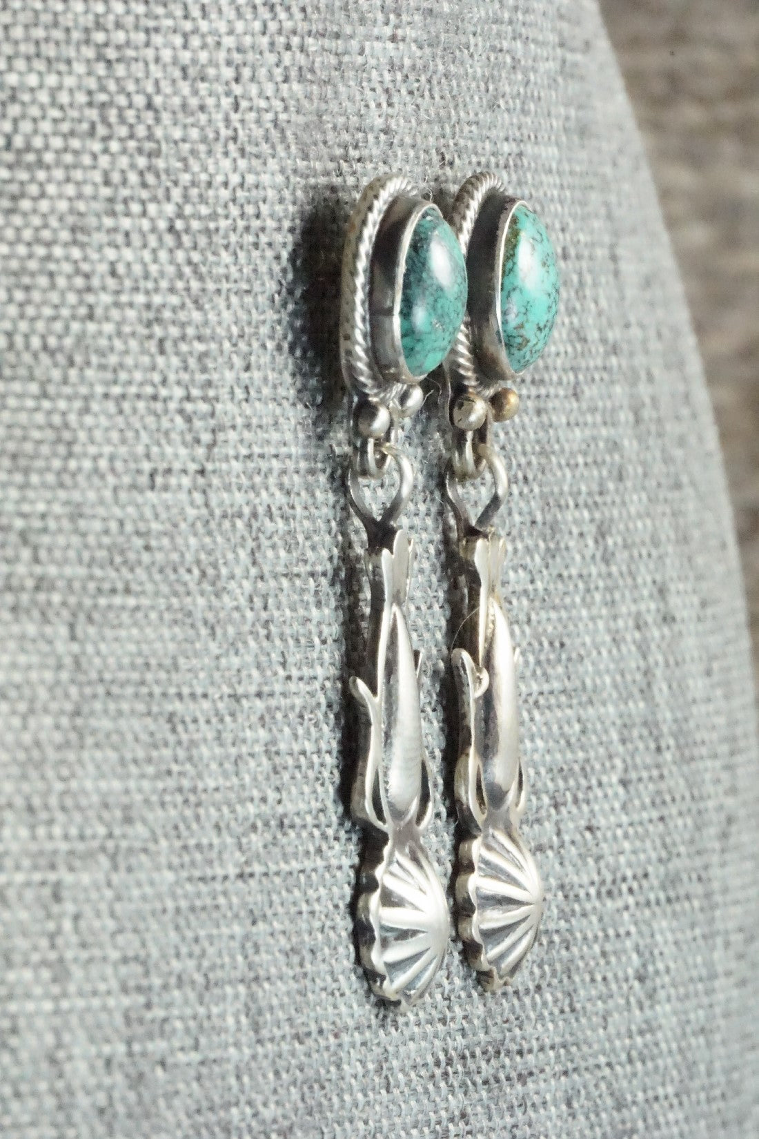 Turquoise & Sterling Silver Earrings - Verley Betone