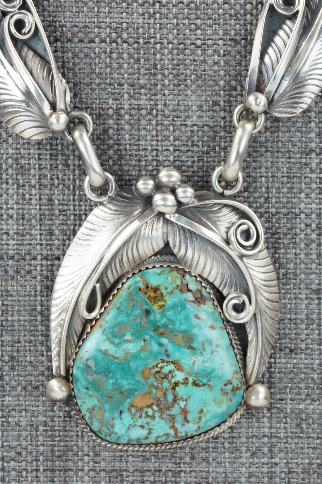 Turquoise & Sterling Silver Necklace - Davey Morgan