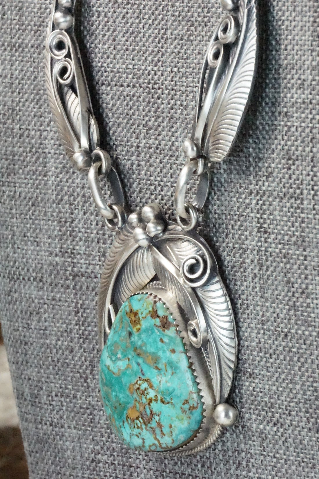Turquoise & Sterling Silver Necklace - Davey Morgan
