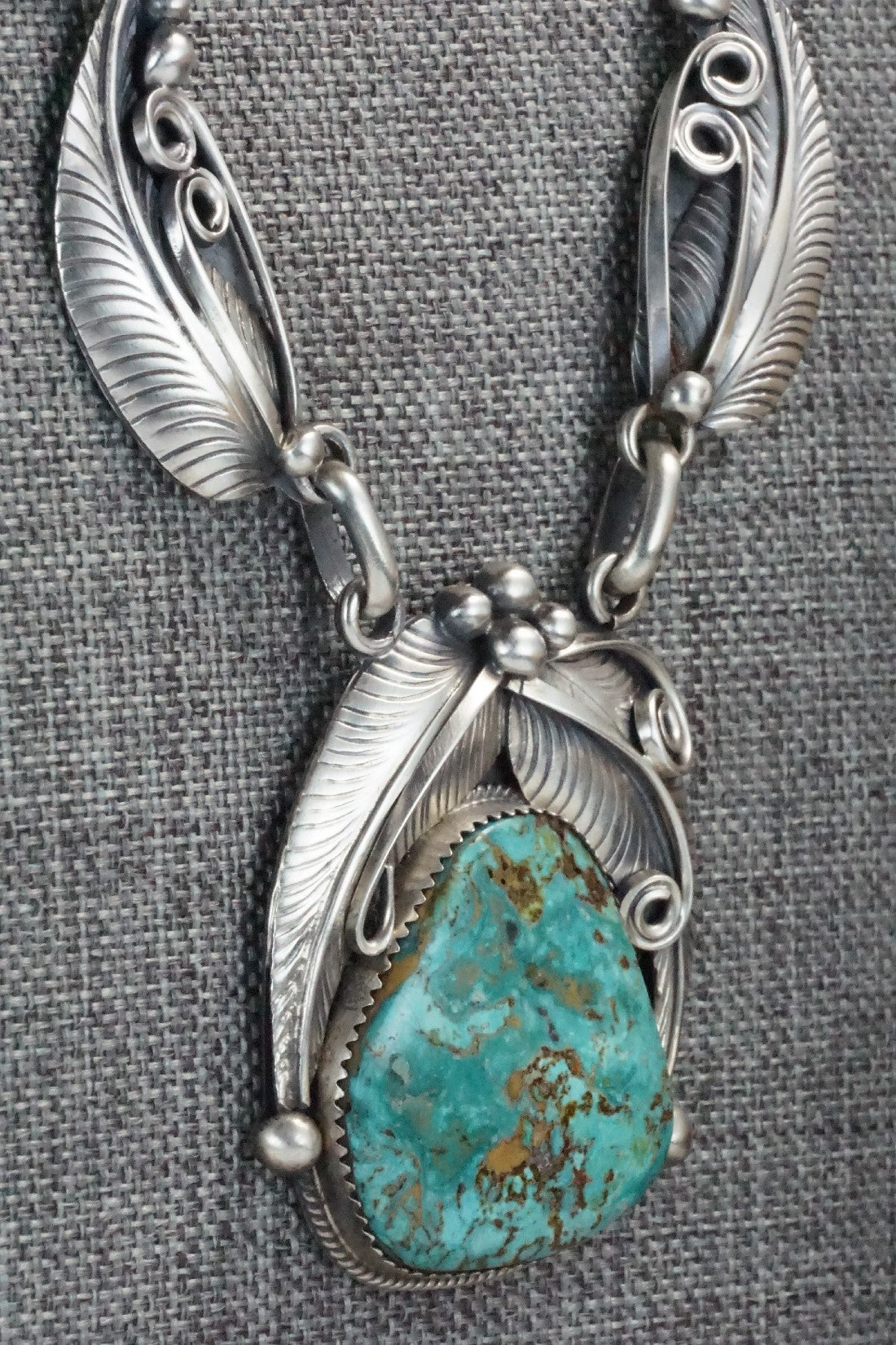 Turquoise & Sterling Silver Necklace - Davey Morgan
