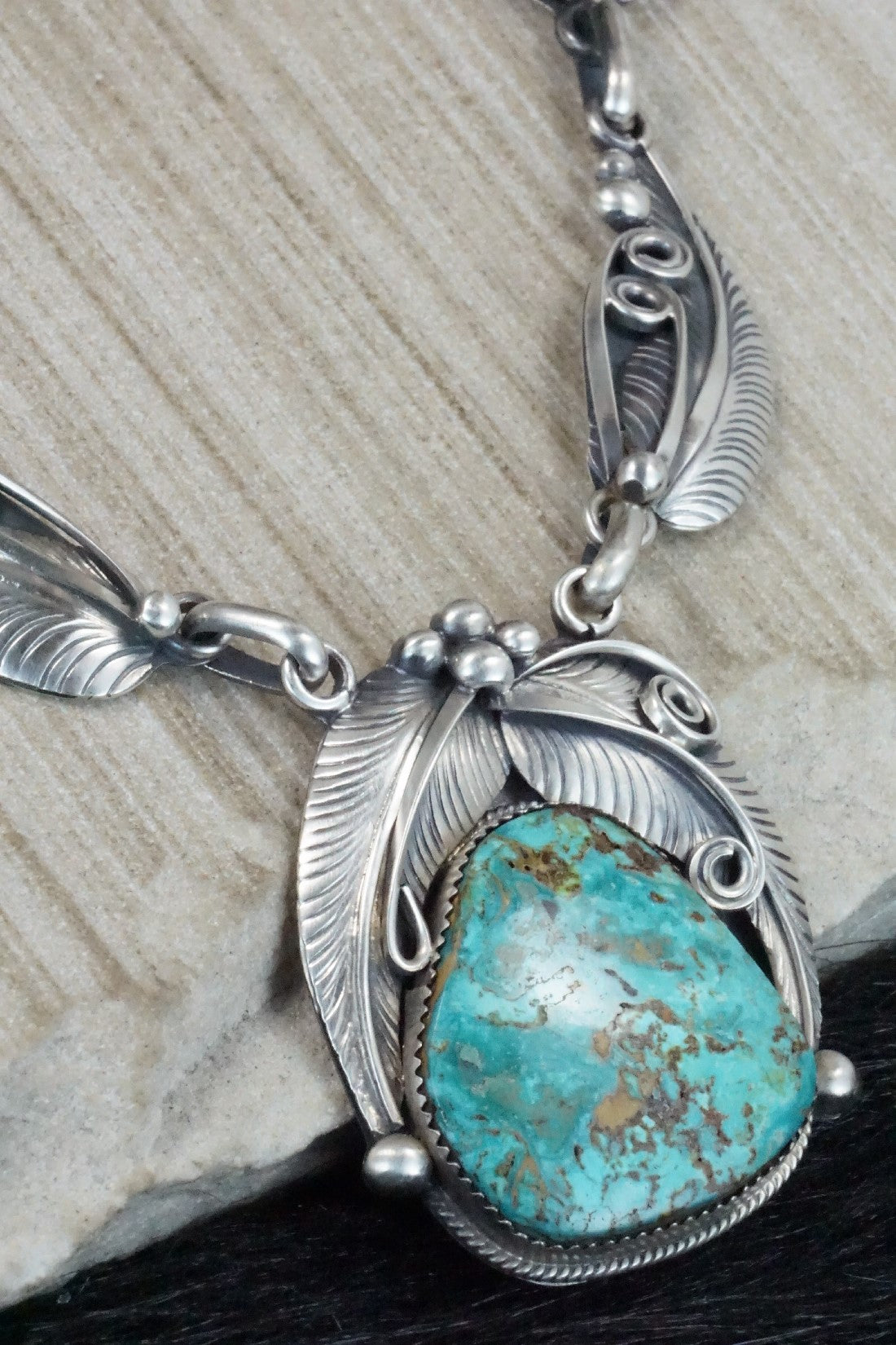 Turquoise & Sterling Silver Necklace - Davey Morgan