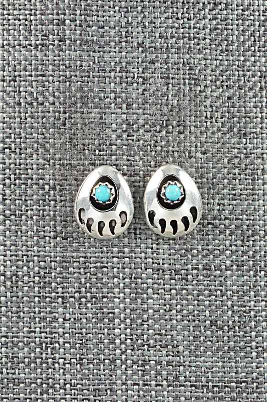 Turquoise & Sterling Silver Earrings - Leta Parker