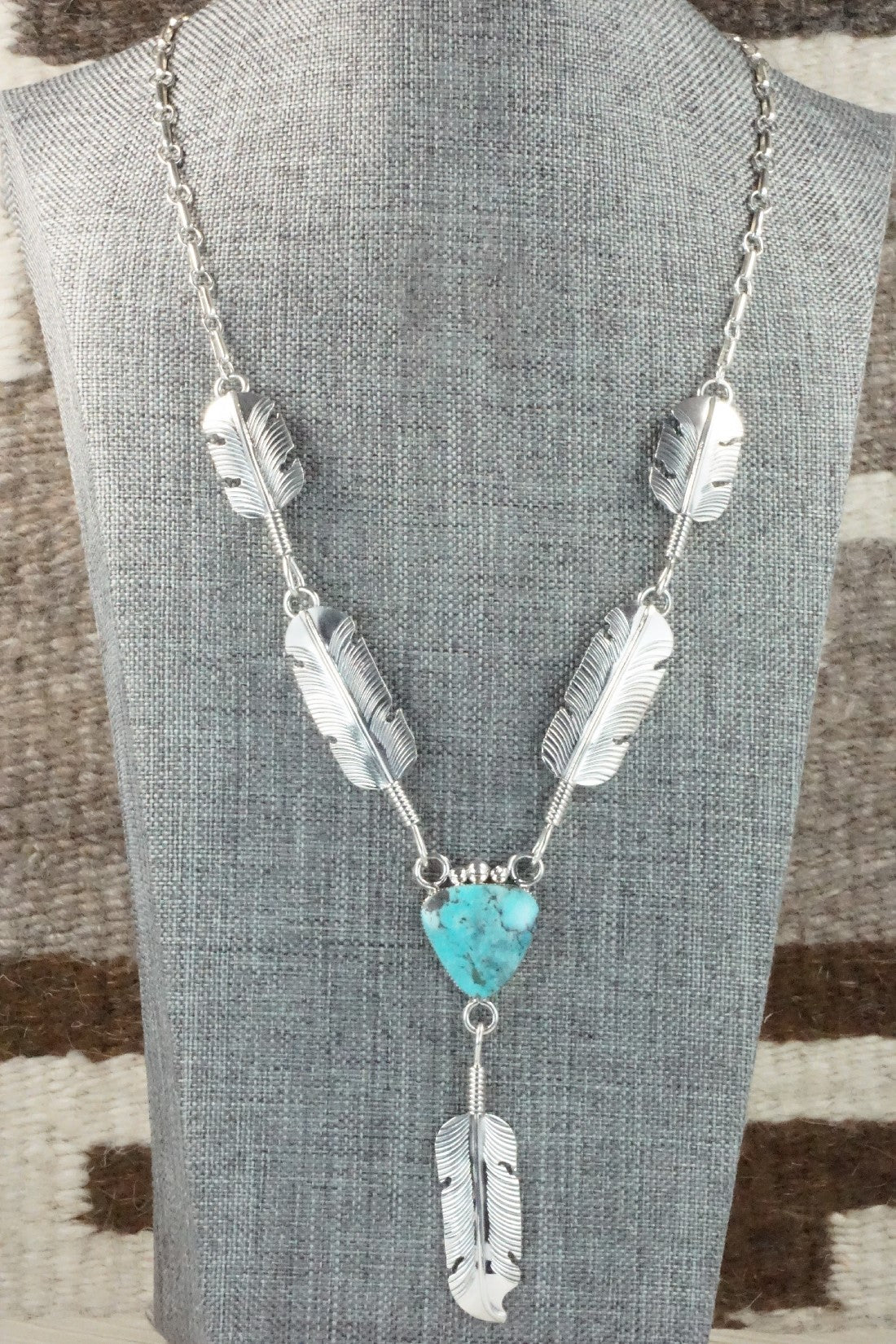 Turquoise & Sterling Silver Necklace - Gilbert Smith