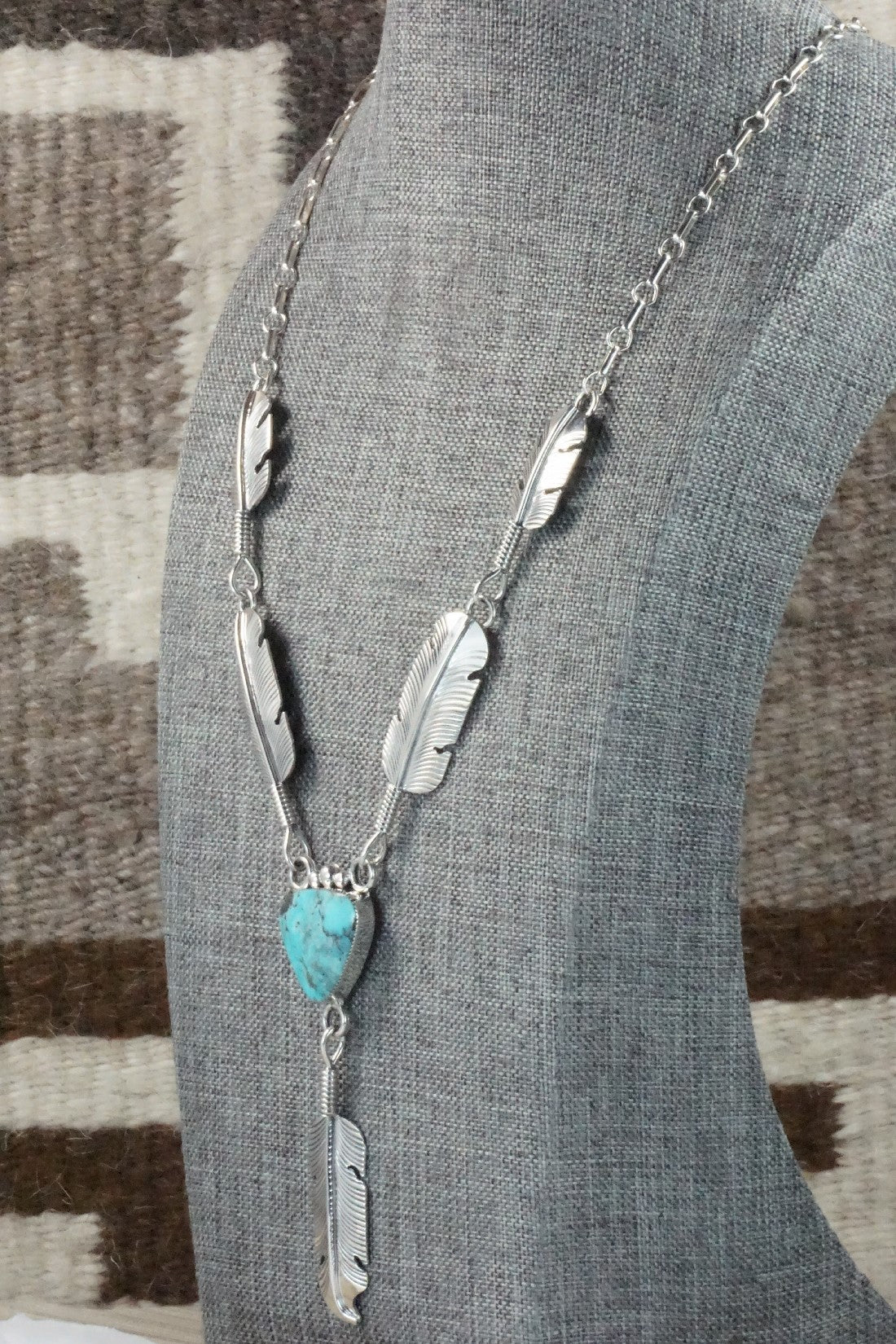 Turquoise & Sterling Silver Necklace - Gilbert Smith