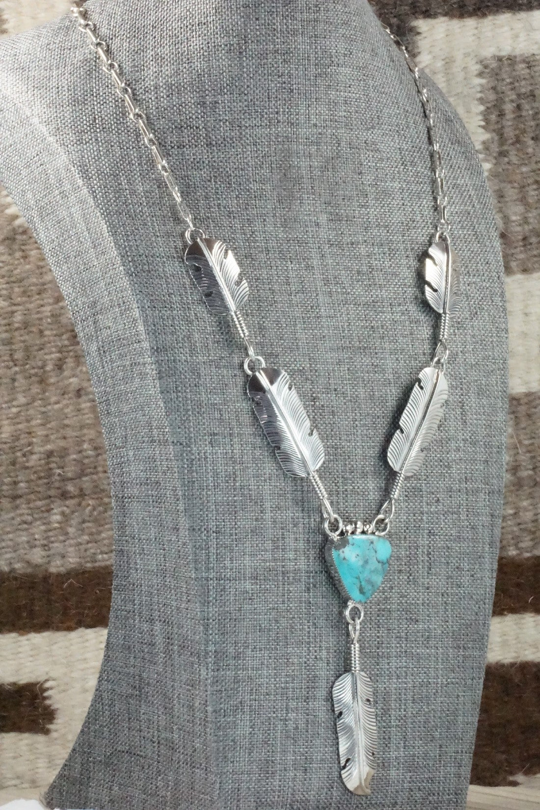 Turquoise & Sterling Silver Necklace - Gilbert Smith