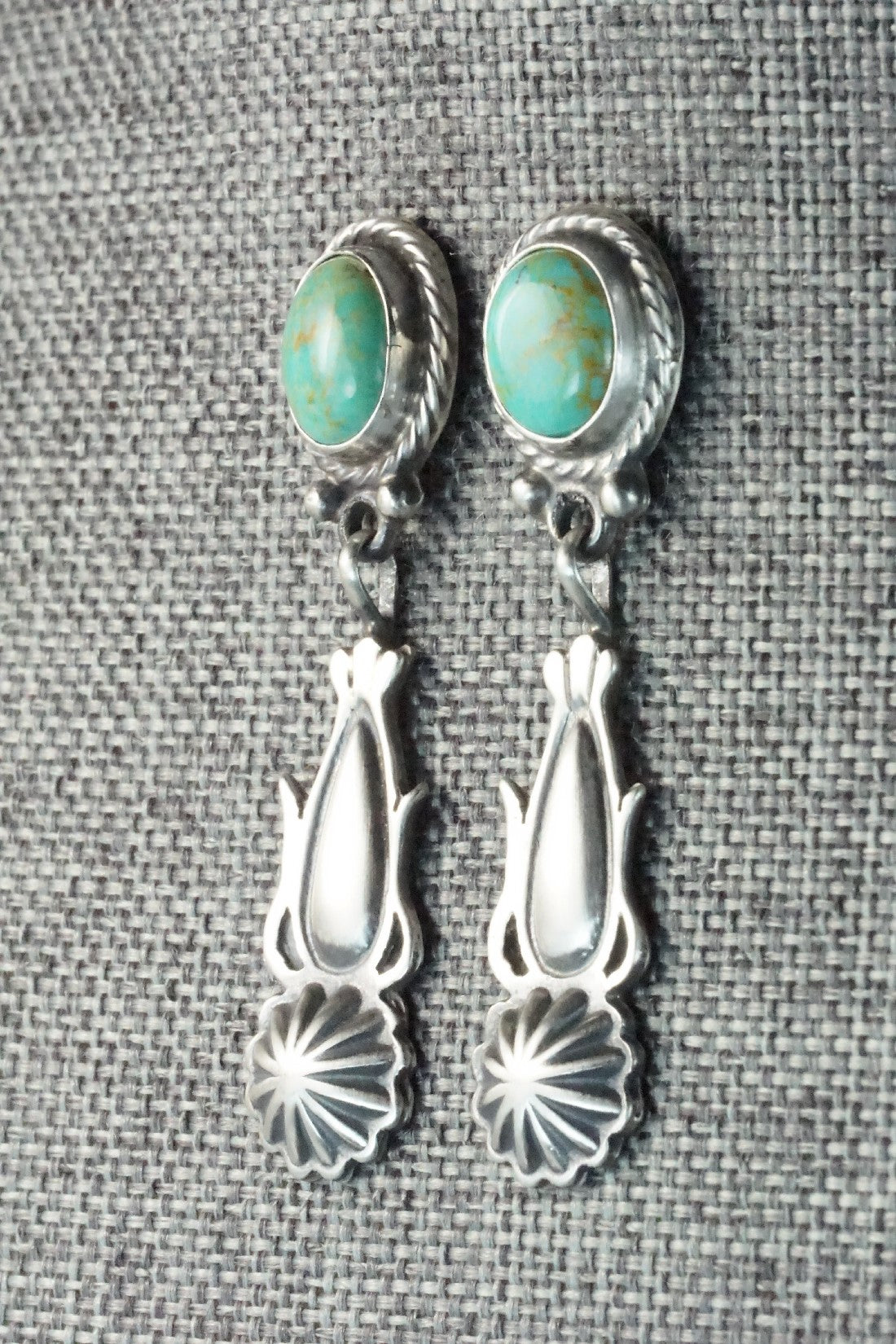 Turquoise & Sterling Silver Earrings - Verley Betone