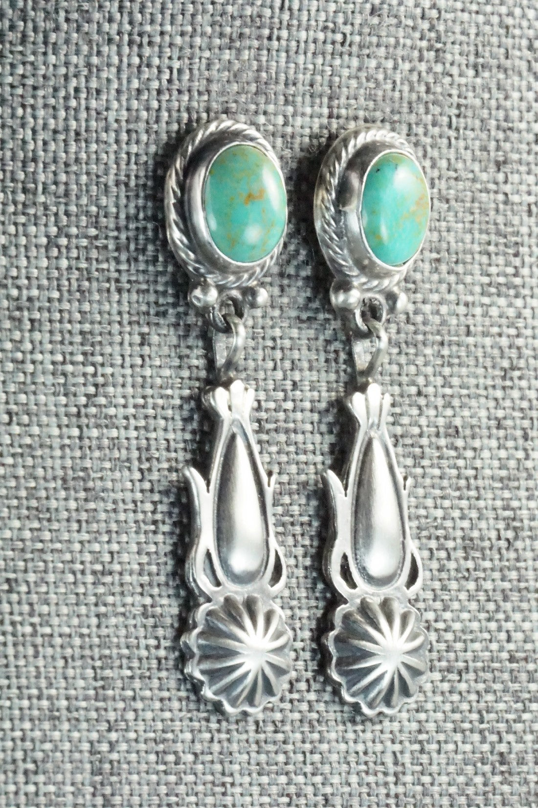 Turquoise & Sterling Silver Earrings - Verley Betone