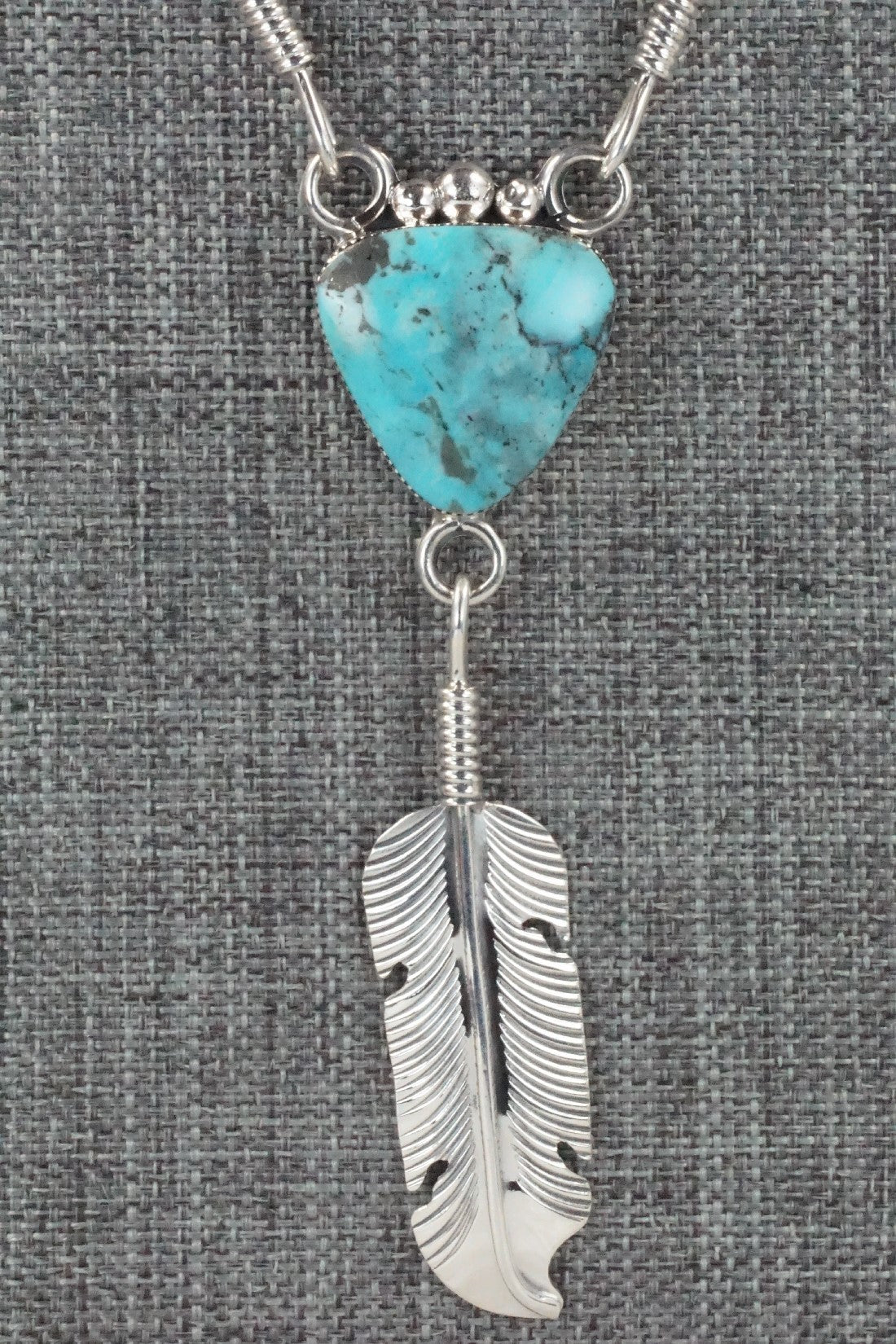 Turquoise & Sterling Silver Necklace - Gilbert Smith