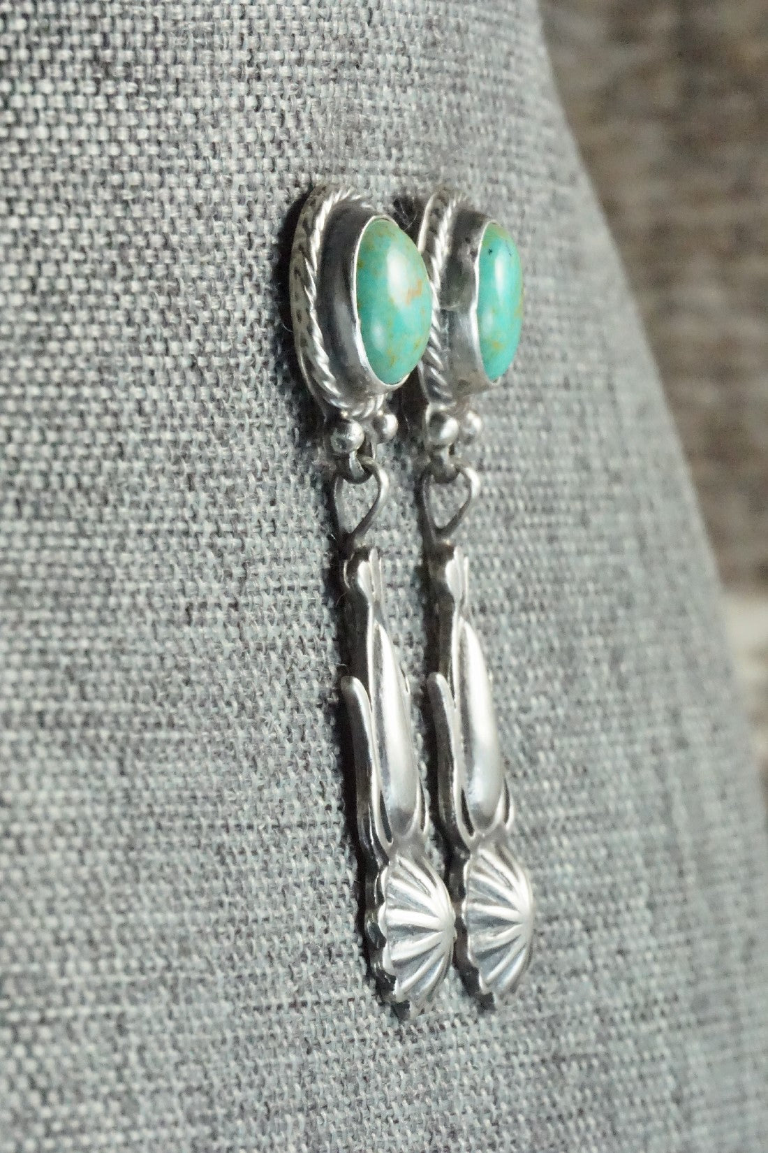 Turquoise & Sterling Silver Earrings - Verley Betone
