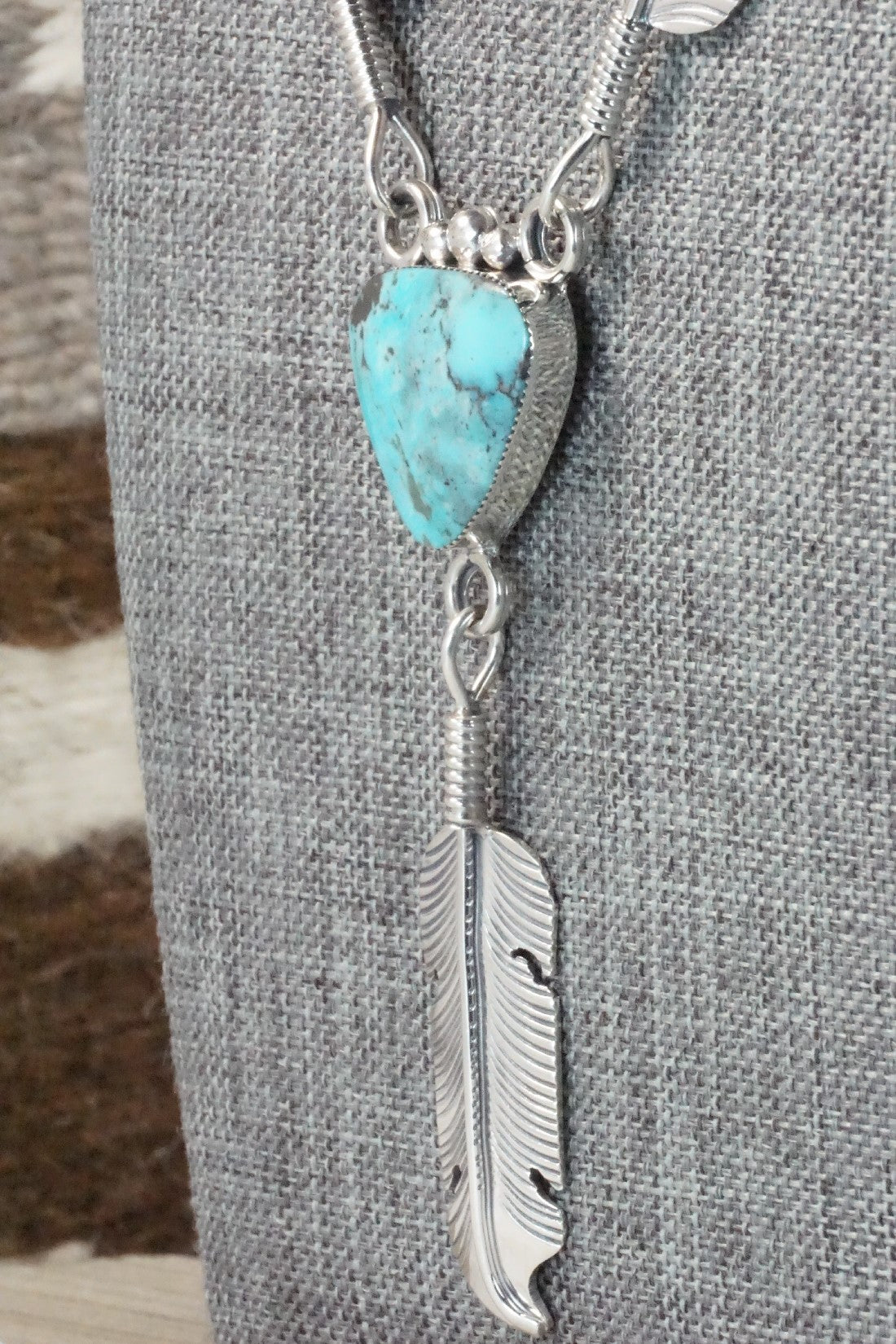 Turquoise & Sterling Silver Necklace - Gilbert Smith